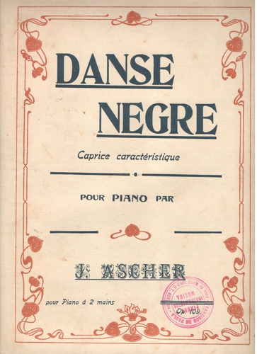 Partitura Original Del Capricho Característico Danse Negre