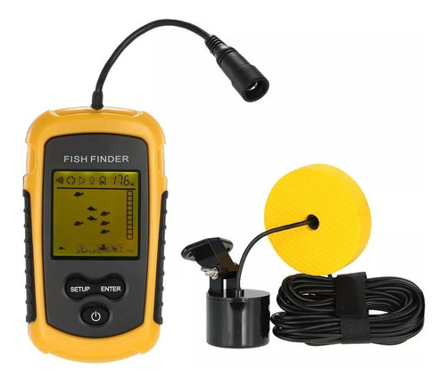 Localizador P/ Peixe Sonar Portátil Com Sonda Para Pesca