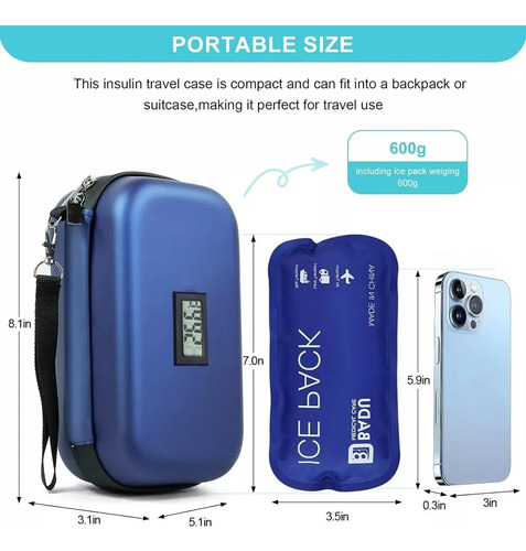 Bolsa De Insulina, Estuche, Marcador De Temperatura