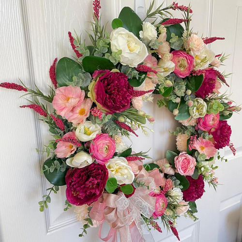 Colgador De Flores Romántico, Corona De Puerta De San