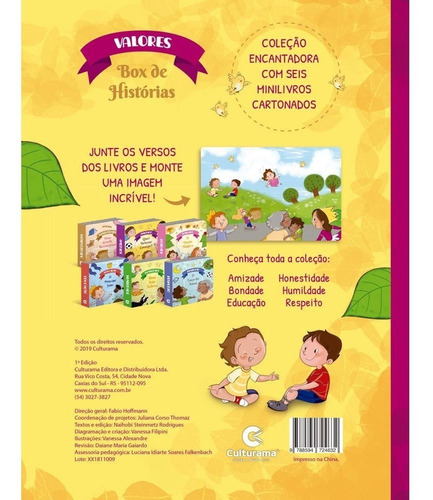 Imagem 3 de 3 de 6 Mini Livros Livrinho Educativo Histórias Infantil Valores