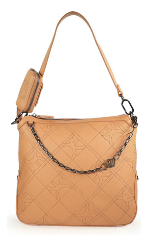 Bolsa Tote Cloe Para Mujer Material 100% Reciclado Con Asa Color Marrón claro