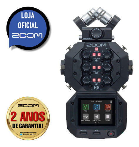 Zoom Gravador De Áudio H8 Handy Recorder