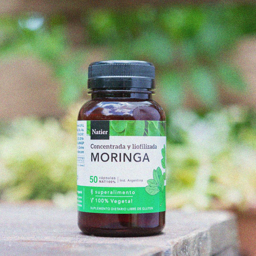 Natier Moringa 50 Cápsulas Calcio Hierro Fibra Antioxidante Sabor No