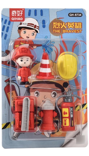 Set Borrador Figuras  Bombero