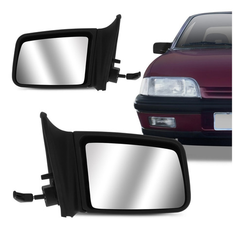 Retrovisor Monza 94 95 96 Preto Com Controle Manual