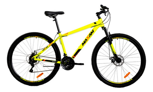 Mountain Bike Motomel Maxam 195 R29 L 21 Cambios Sunrunhg04a Color Amarillo/Negro
