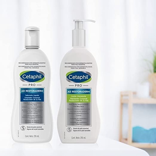 Kit Cetaphil Restoraderm Pro Ad Control 1 Loção 2 Sab 295ml