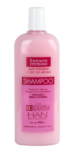 Han Shampoo Keratina + Oro De Argan 500ml