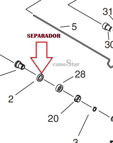Imagen 3 de 6 de Separadores Reveladora Canon Ir 1019j / 1023 / 1023n /