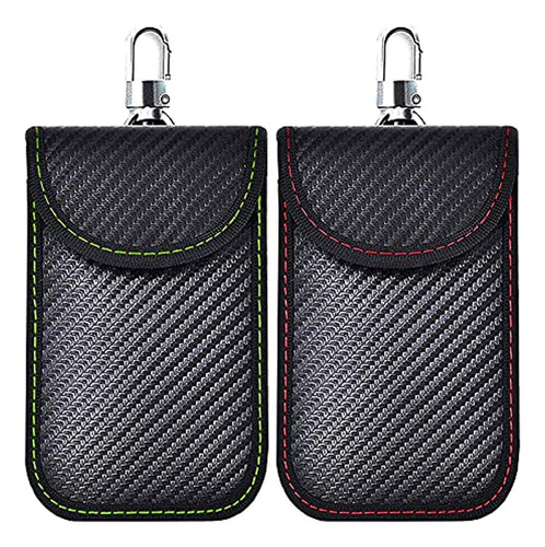 Faraday Key Fob Protector, Paquete De 2 (rojo Y Verde) Farad