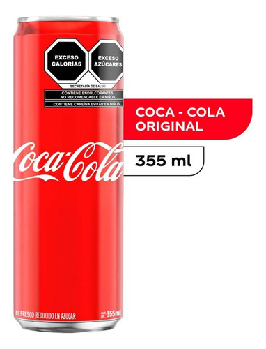 Refresco Coca Cola 355ml Lata Lean 12 Pzs Original 