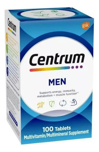 Suplemento Centrum Centrum Men Sabor Sem Sabor X 100 Un