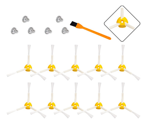 Hongfa 694 - Cepillo Lateral De 3 Brazos Para I-robot Roomba