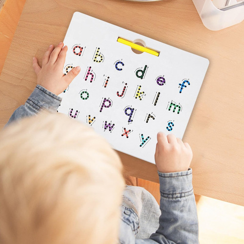 Tablero Magnético De Letras De Doble Cara,2 En 1