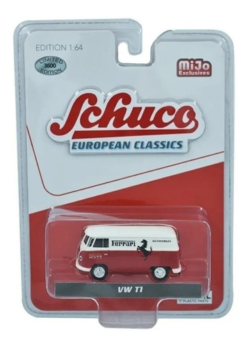 Vw Combi T1 Ferrari Volkswagen Bus Schuco 1/64 Oferta Nuevo