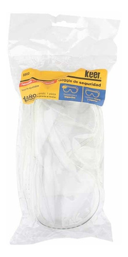 Goggle Transparente De Proteccion Ventilacion Lateral Keer