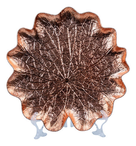 Plato De Melamina Modelo Hoja By Vizcaína - Pack 25 Color Mocha