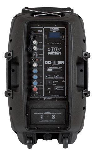Caixa De Som Ativa Bateria Recarregavel Donner Dr12 Bat Novo
