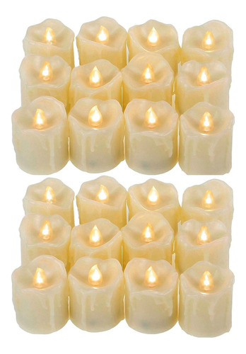 Velas Smokeless Blanco Cálido Con Pila Led X 24 Souvenir