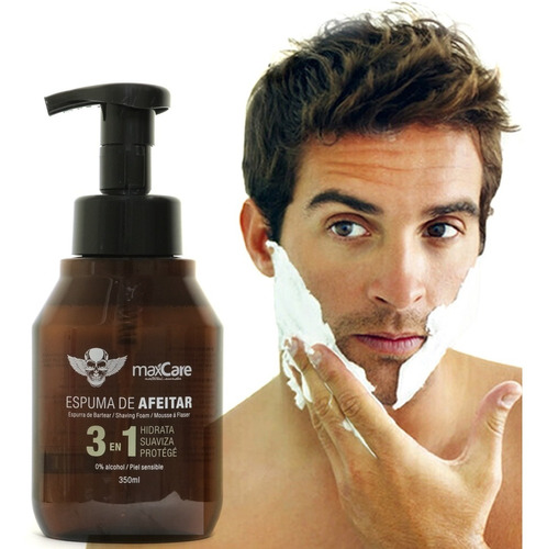 Maxcare® Espuma De Afeitar Sin Alco 3 En 1 Shaving 350ml