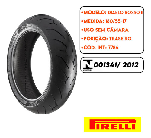 Pneu Traseiro Bmw F 800 R/ F 900 R/ R 1200 Rt/s/st 180-55-17