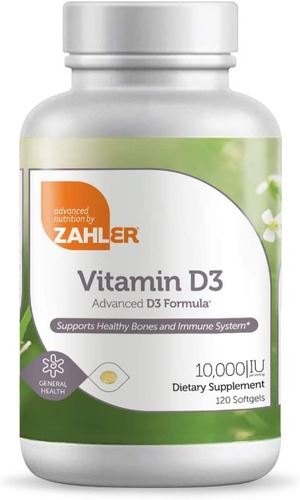 Vitamina D3 120 Capsulas - Zahler - Unidad a $1678