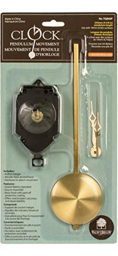 Walnut Hollow Pendulum Clock Movement For 3/4-inch Surfaces,