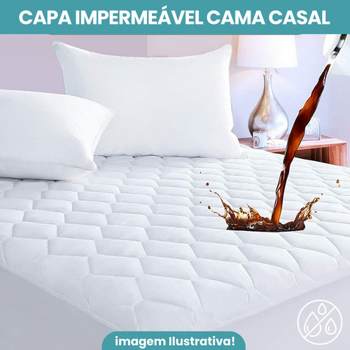 Capa De Colchão Casal Com Elástico | Impermeável, Lavável E Antialérgica