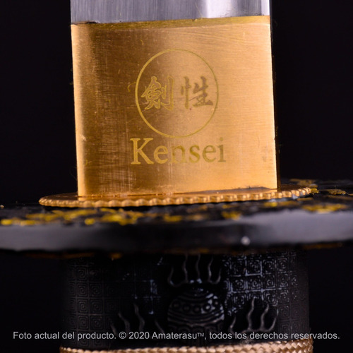 Imagen 7 de 9 de Katana Kensei Aohige Gold Acero Carbono Full Tang Filo Extre