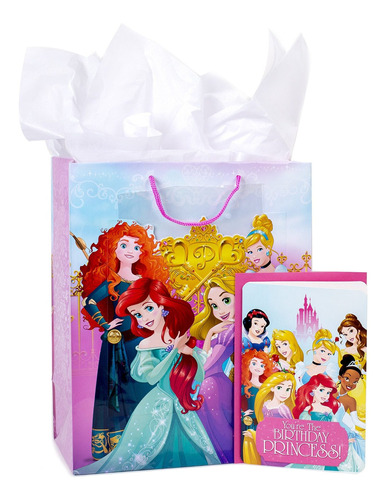 Bolsa Grande 13.0 In Cumpleaño Papel Seda Princesa Disney