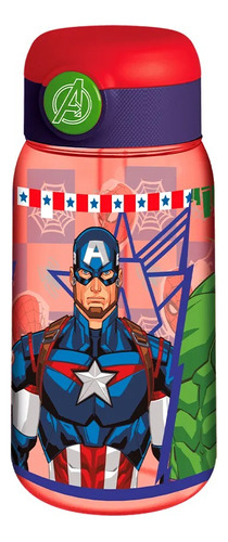 Botella Infantil Escolar  Antigoteo Capitan America