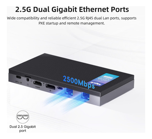 Mele Simelerdl Mini Pc, Dual Lan 2.5g, N100 Mini Computers S