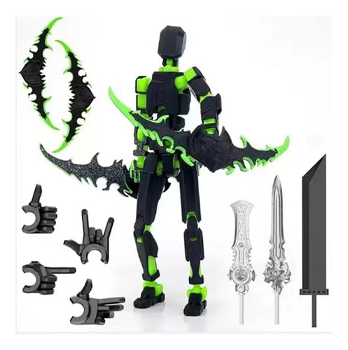 Xj Figura De Acción 3d Lucky T13, Robô Articulado