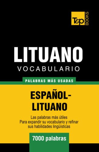 Vocabulario Español-lituano - 7000 Palabras Mas Usadas -s 