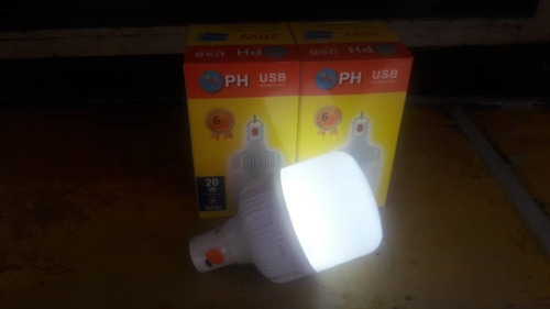 Imagen 5 de 10 de Bombillo Recargable Usb De 20watt