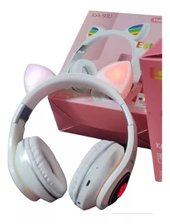 Fone Bluetooth Headset Gatinho Gamer Sem Fio Led Original