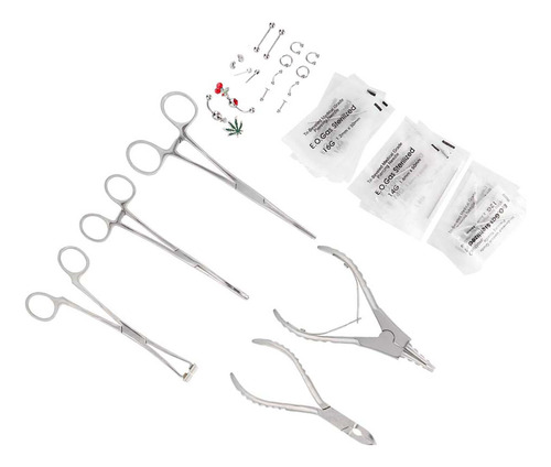 Pinzas Para Piercing De Acero Inoxidable Para Cejas, Nariz Y