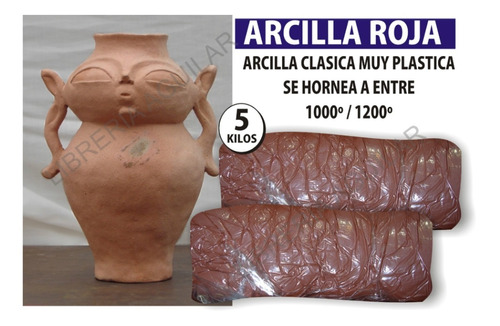 Arcilla Roja Pastaceramica Por 5 Kilos P/ Ceramista Escultor