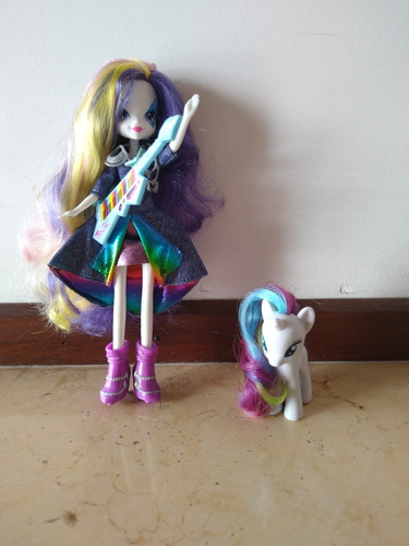 Muñeca Equestria Girl Rarity Con Un Pony Original Hasbro