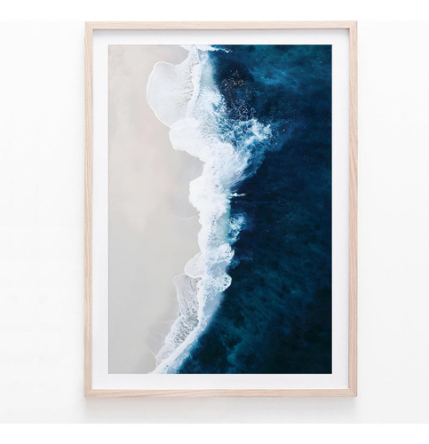 Ocean Wave Canvas Wall Art Azul Marino Océano Imágenes Playa