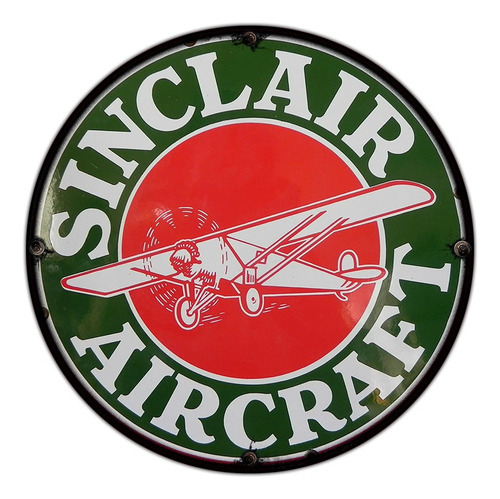 #706 - Cuadro Decorativo Vintage - Avion Sinclair No Chapa