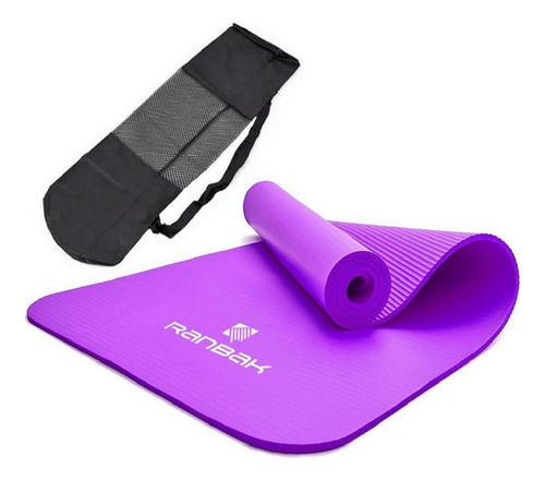 Colchoneta Mat Nbr 10mm Ranbak 732 Bolso+correa C/cuota Violeta