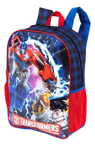 Mochila Escolar Infantil G Sestini Transformers Optimus Cor Azul