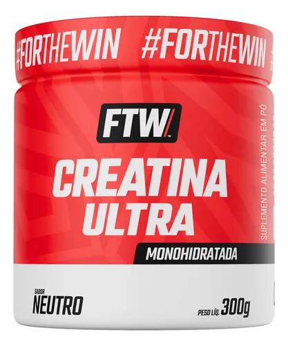 Pote de Creatina Ultra FTW 300g sabor neutro de frente