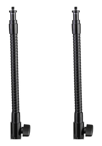Set 2 Soportes Brazo Metálico Para Aro De Luz Tubo Flexible