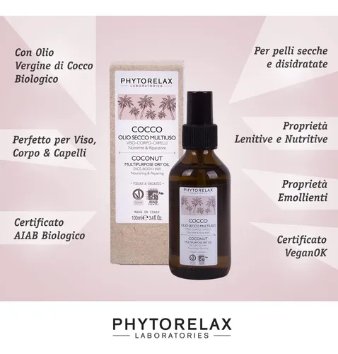 Phytorelax Laboratories Cocco Vegan & Organic - Olio Secco M