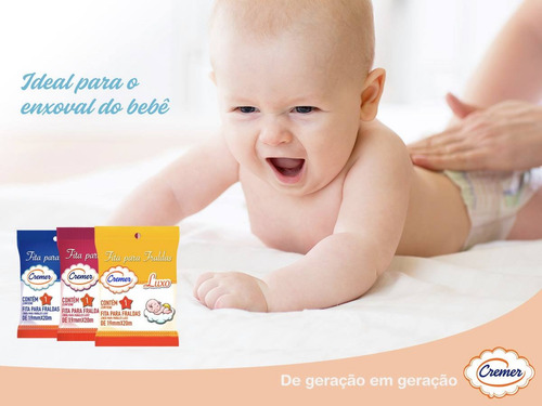 Kit Com 10 Fitas Para Fralda De Pano, Branco, Azul Ou Rosa