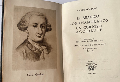 Carlo Goldoni / El Abanico De ...y Otro Aguilar / Crisol  B3