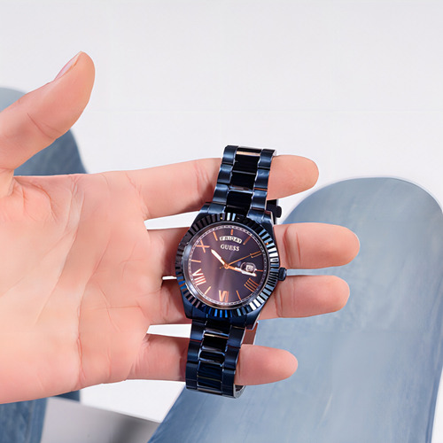Reloj Caballero Marca Guess Connoisseur Color Azul Marino Color De La Correa Azul Marino